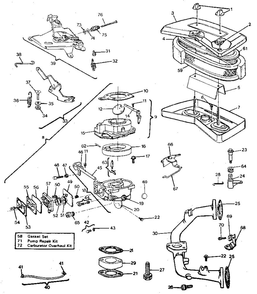 Air Cleaner - Carburetor Group Diagram and Parts List for 422707 1511-01 - 1511-01 Briggs and Stratton Engine